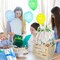 Wooden Baby Shower Crate Closet, Personalized DIY Storage Crate Hamper Set with Baby Announcement Sign, Hangers, Letter Lights Garland